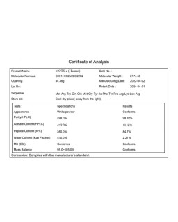 GHK-CU + Epithalon + MOTS-C Blend (50mg/10mg/10mg)